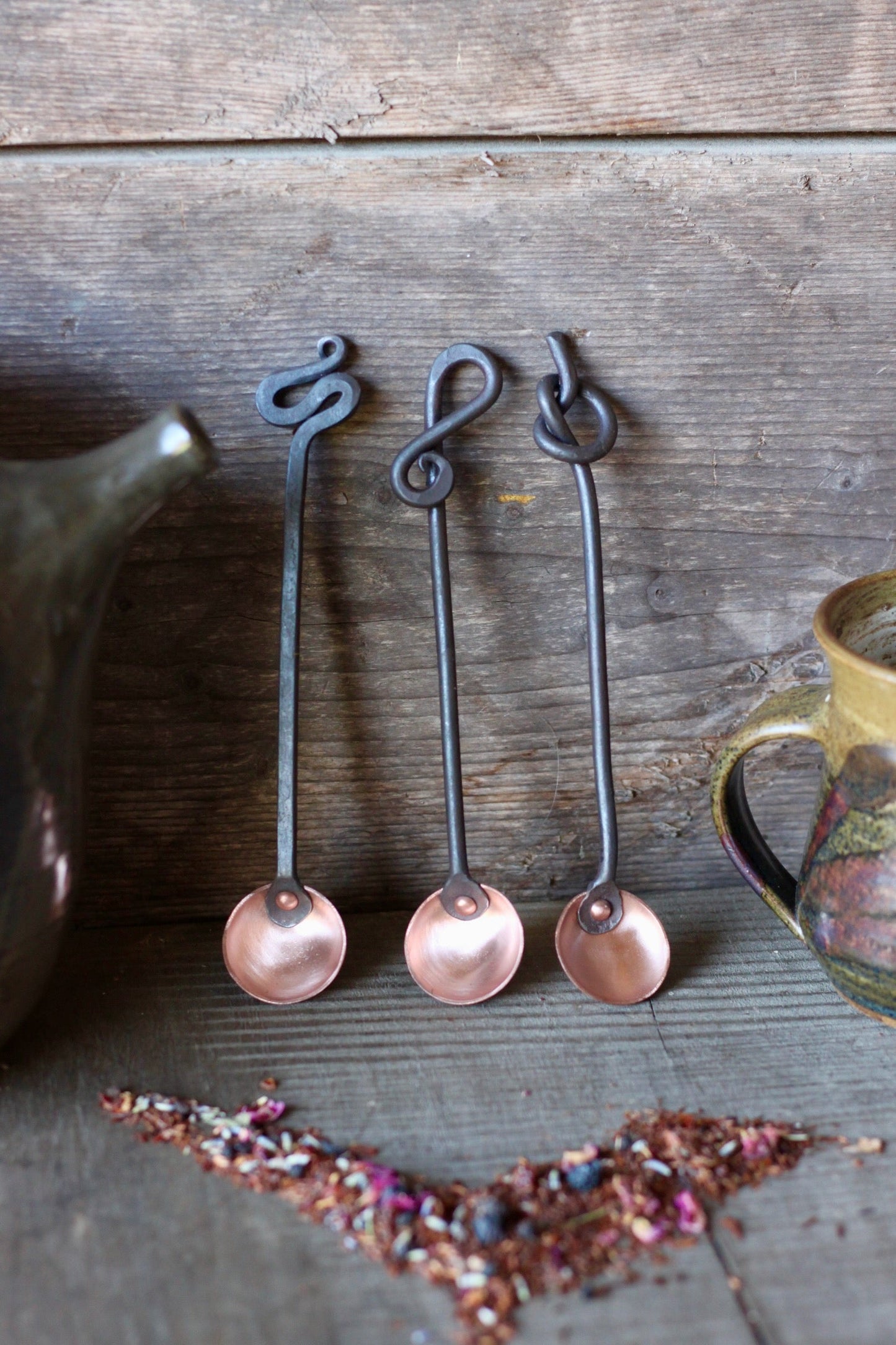 Copper and Steel Teaspoon